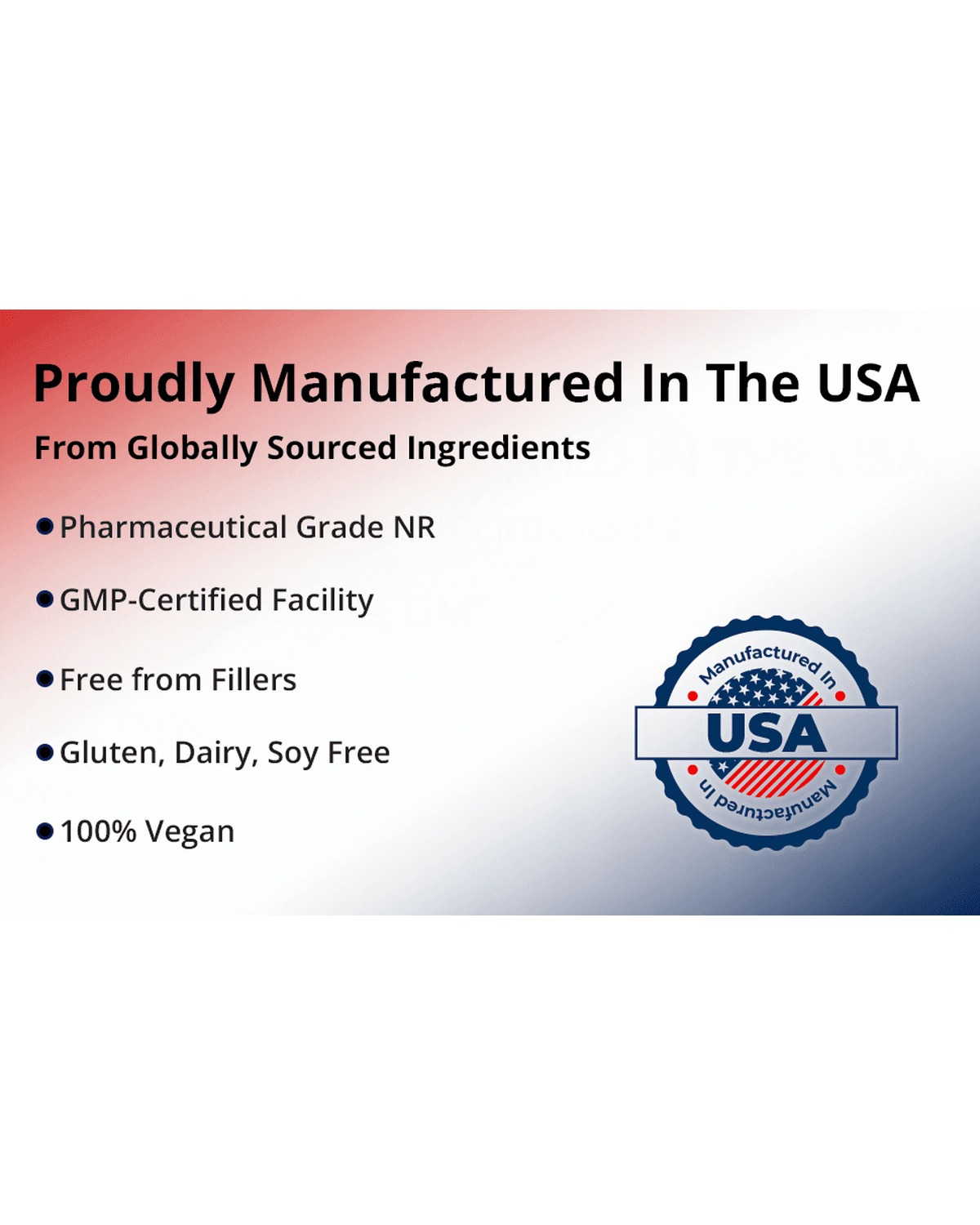Proudly manufactured in the USA quality graphic